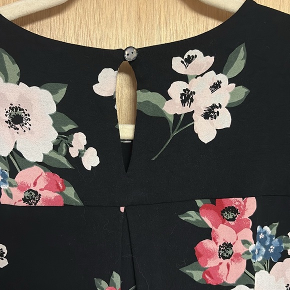 J. Jill L Black Floral Midi Dress - Picture 7 of 13